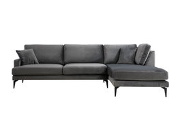 Atelier Del Sofa Papira Corner Right (L3+Chl) - Anthracite